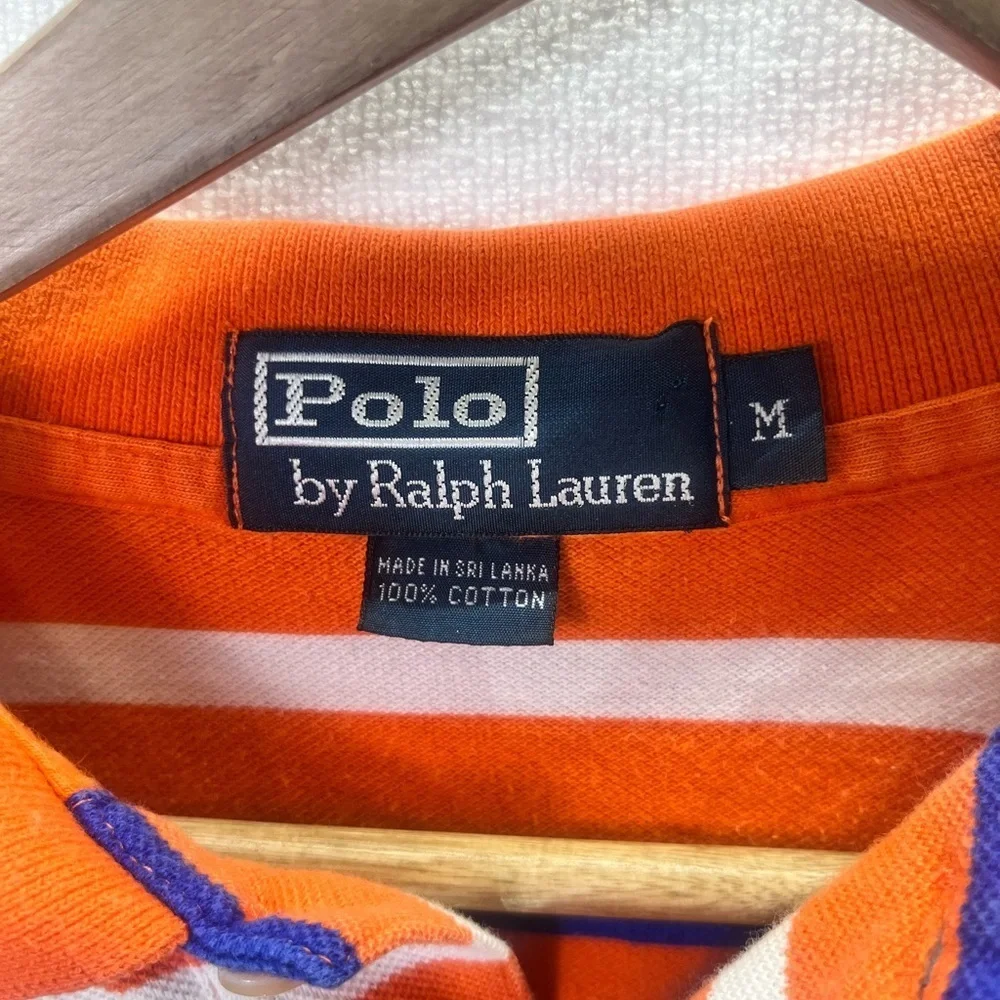 Polo Ralph Lauren 90s Colorway Polo Shirt Mens M 100% Cotton Golf Preppy 1859‎